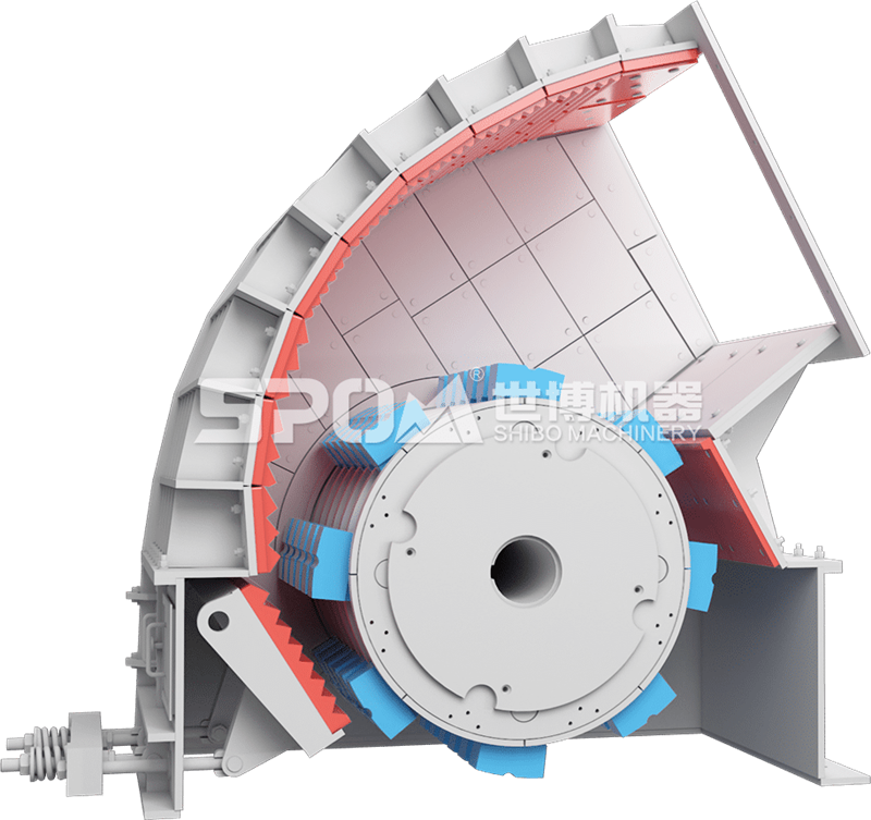 大型重锤破碎机内部结构图